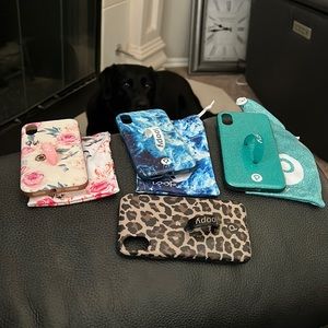 iPhone X, iPhone 10 Loopy, set of 4 cases and 3 loopy bags for storage.